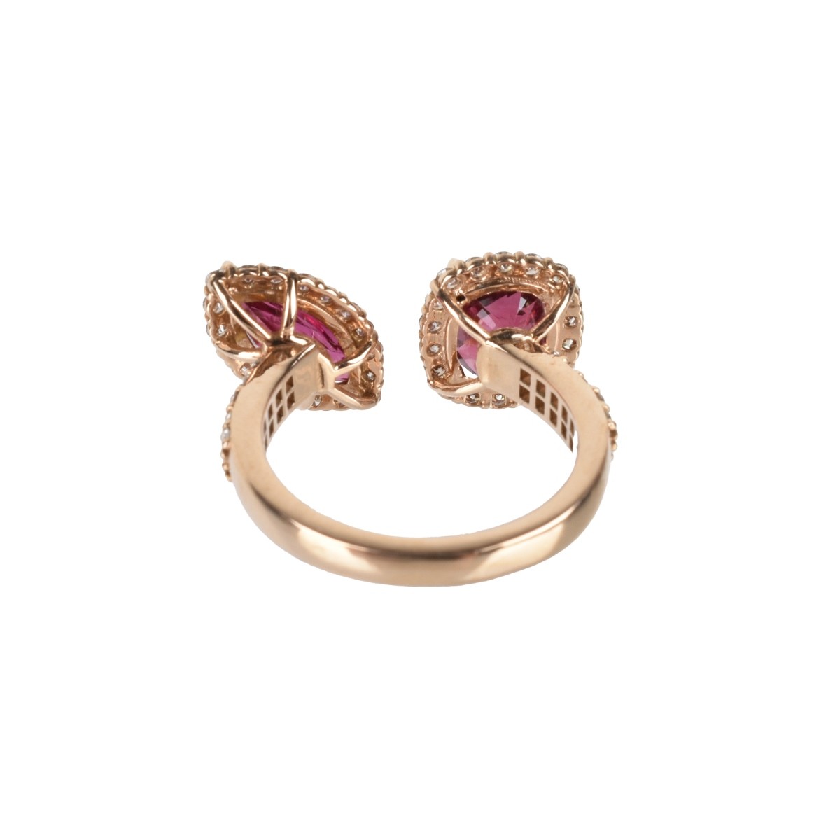 Spinel, Diamond and 18K Ring