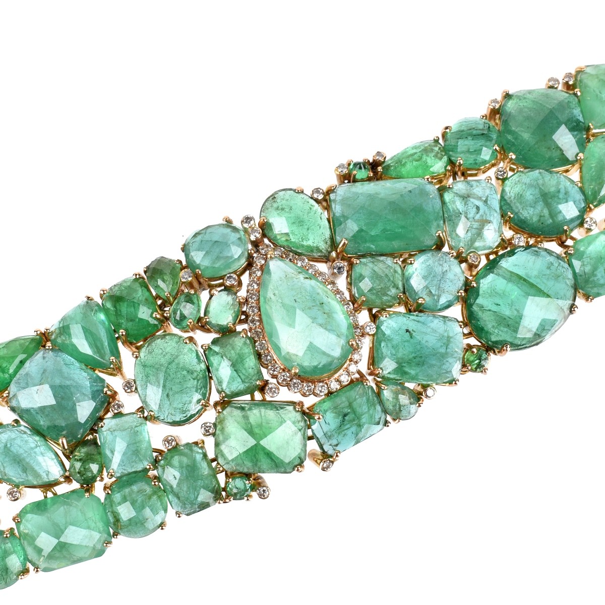 Emerald, Diamond and 18K Bracelet