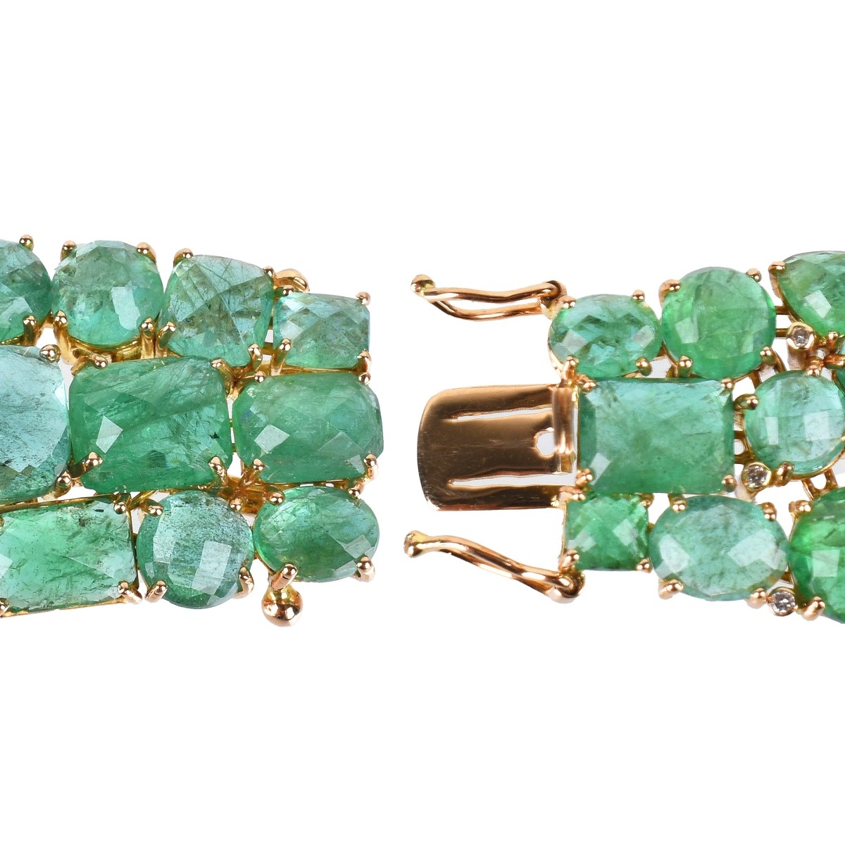 Emerald, Diamond and 18K Bracelet