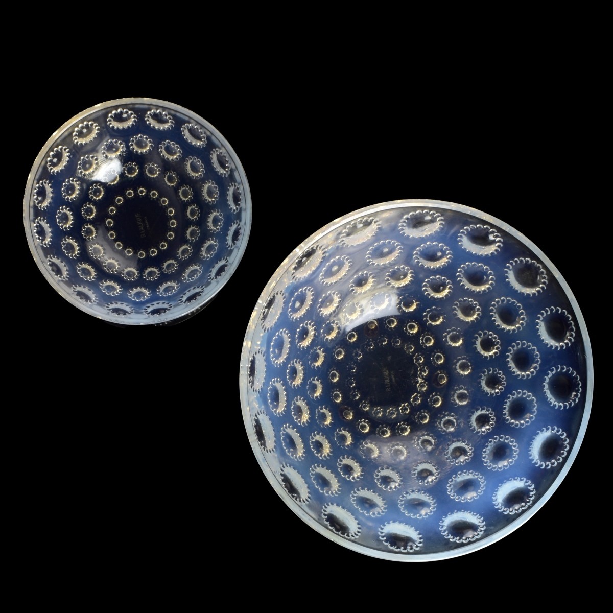 Rene Lalique "Asters" Opalescent Bowls