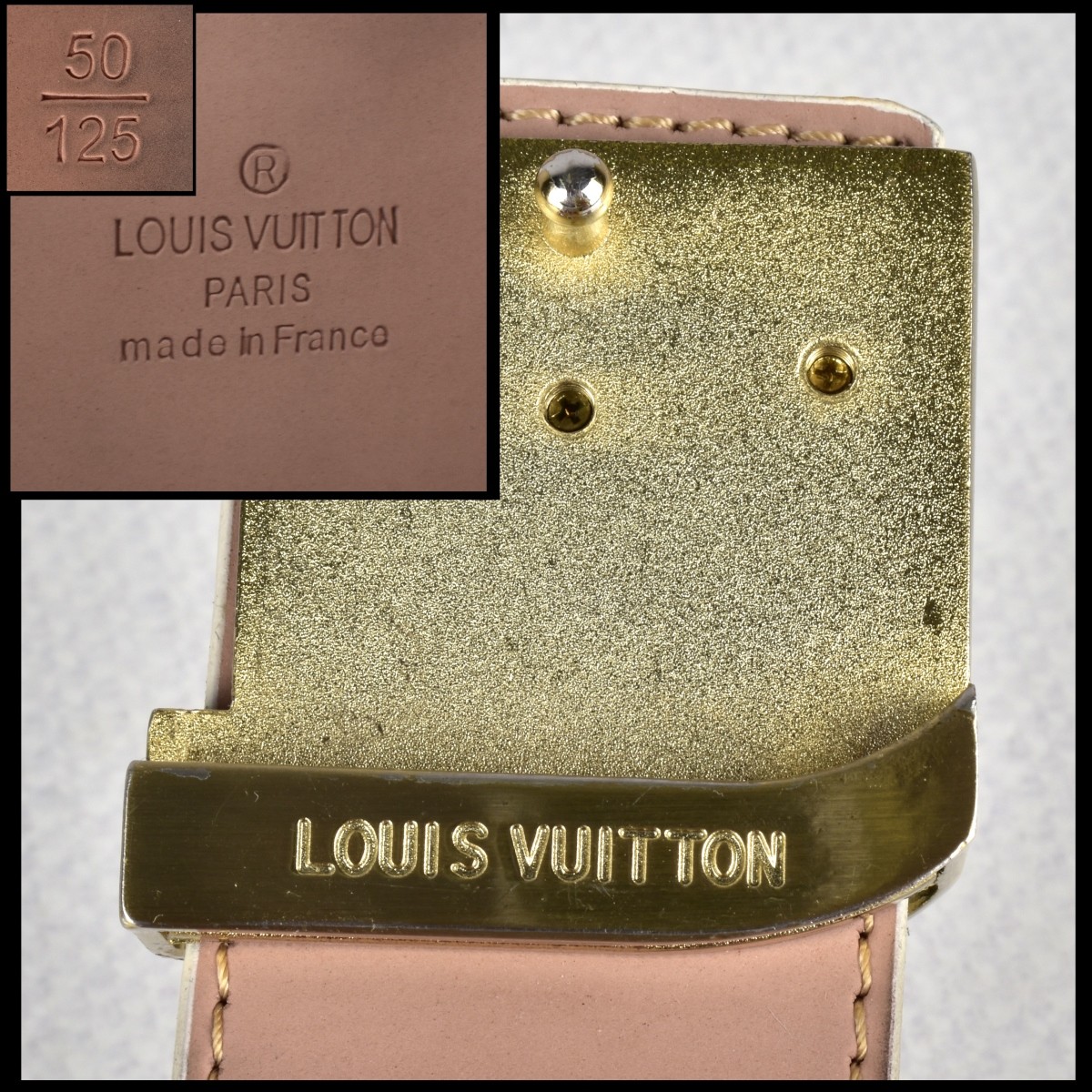 Louis Vuitton "Damier Azur" Belt