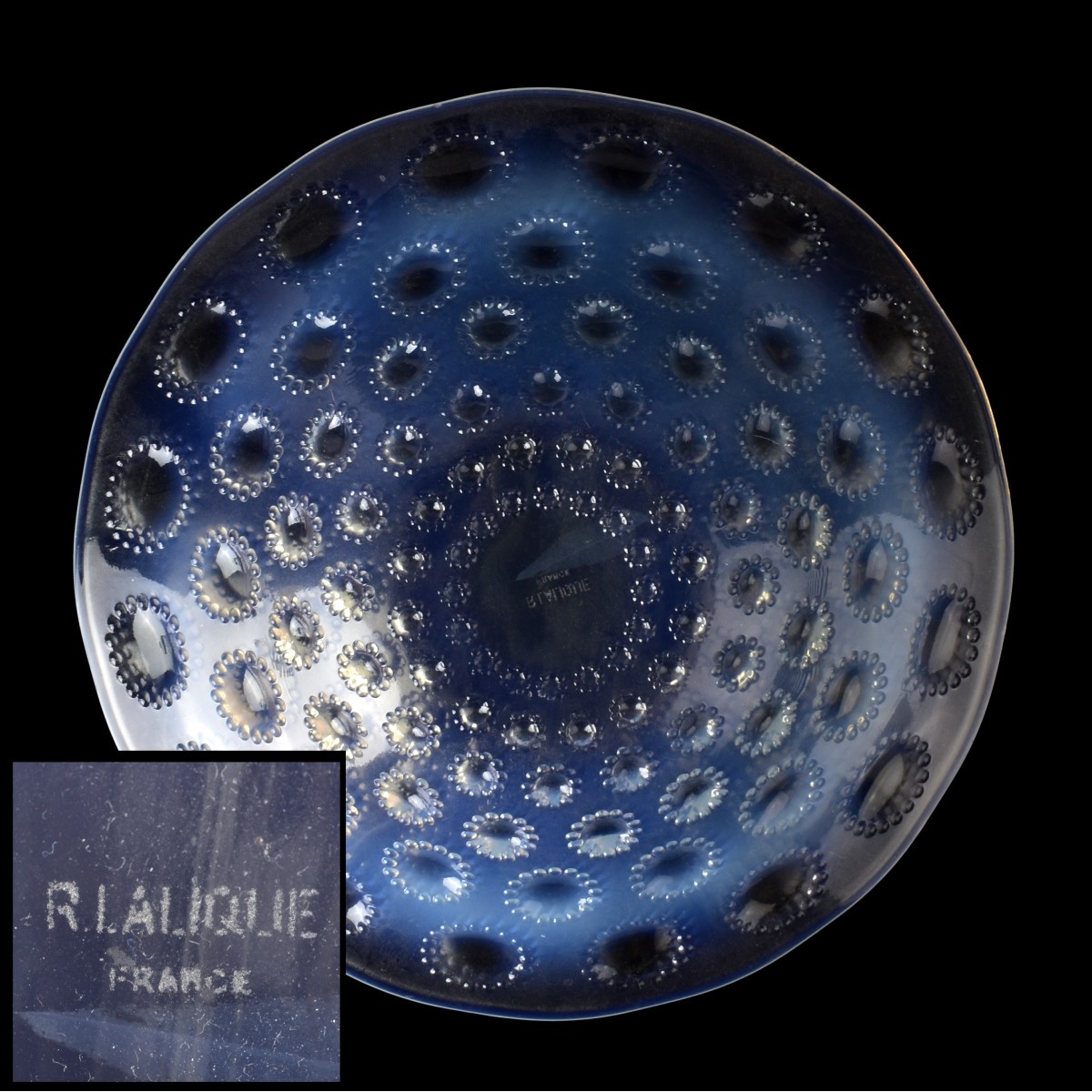 Rene Lalique "Asters" Opalescent Dish