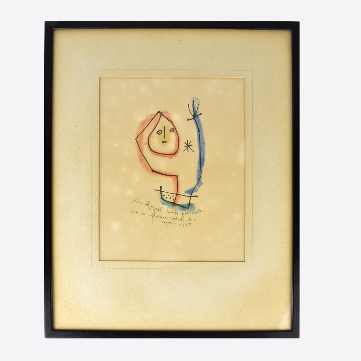 Joan Miro Lithograph "Rafael Santos"