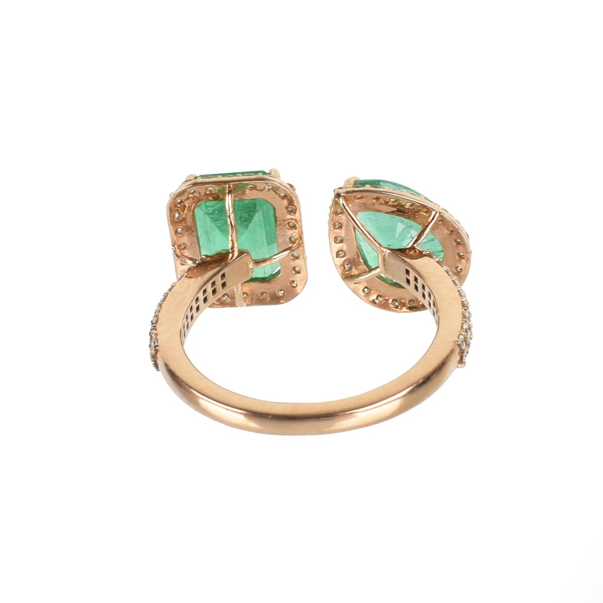 Emerald, Diamond and 18K Ring