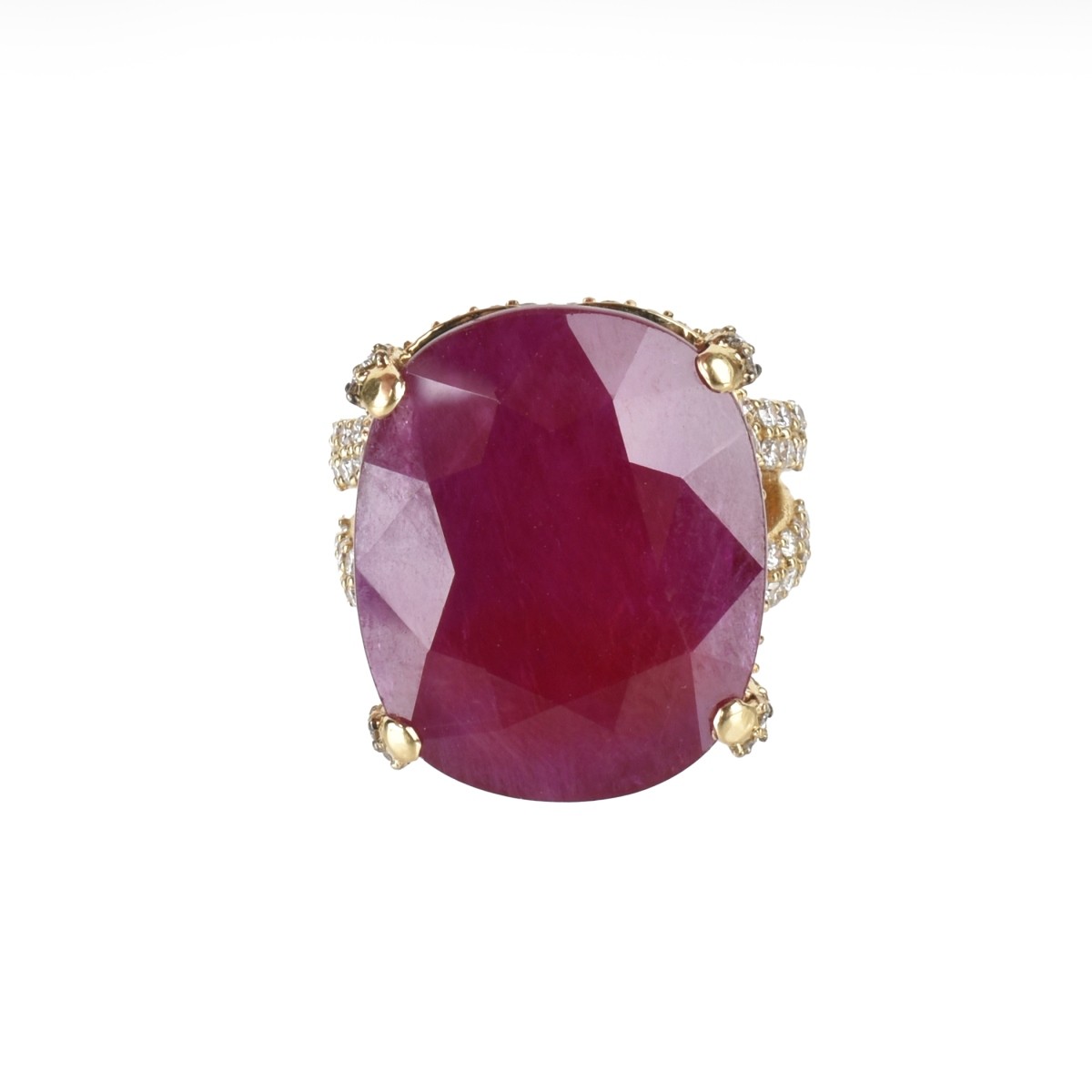 Ruby, Diamond and 18K Ring