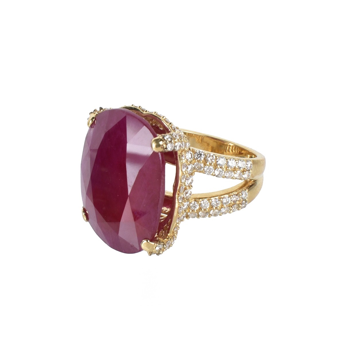 Ruby, Diamond and 18K Ring