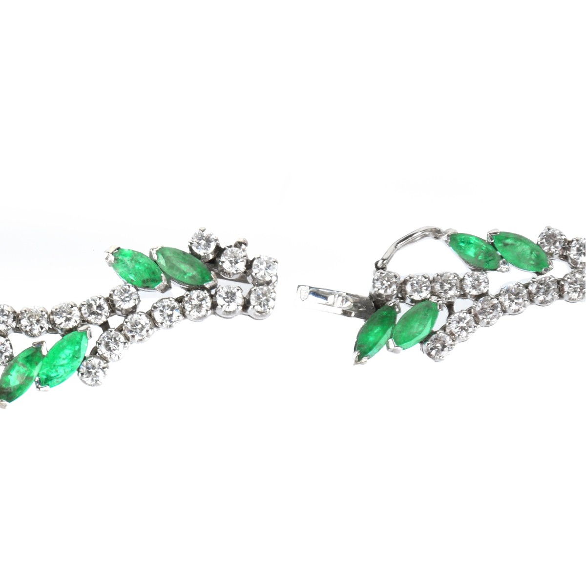 Diamond, Emerald and 14K Bracelet