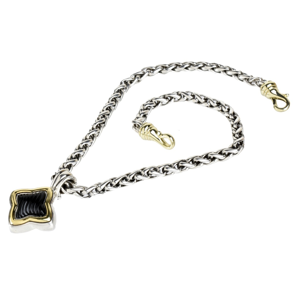 David Yurman Gold and Sterling Necklace