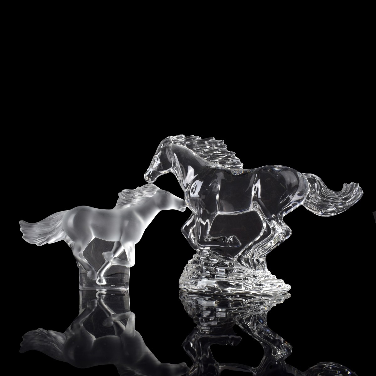 Lalique and Waterford Horse Figures