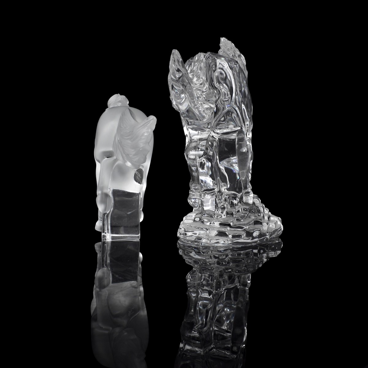 Lalique and Waterford Horse Figures