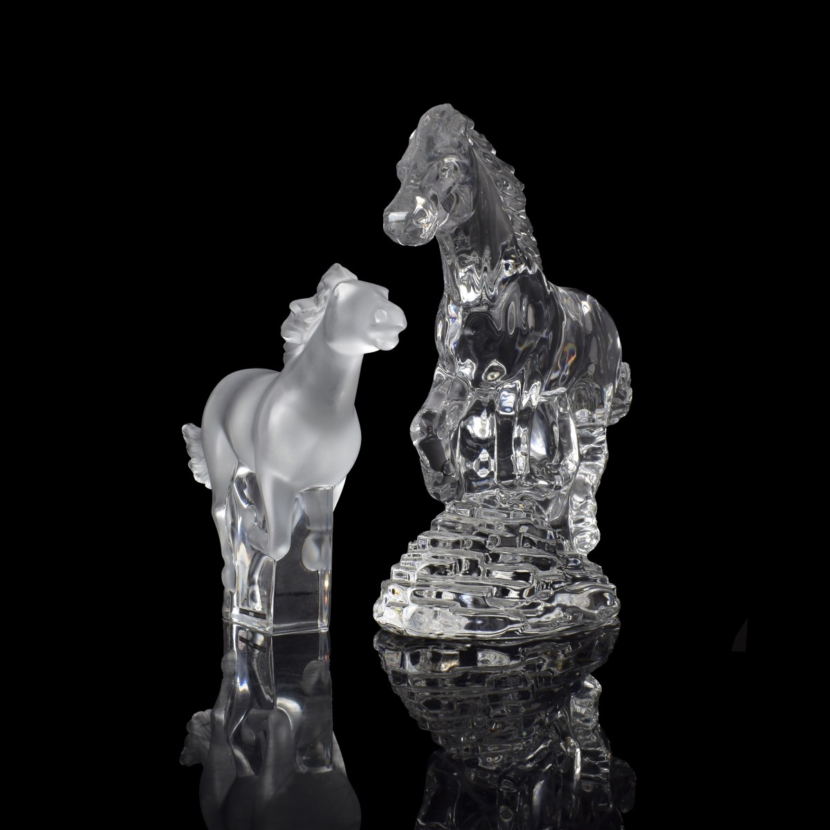 Lalique and Waterford Horse Figures