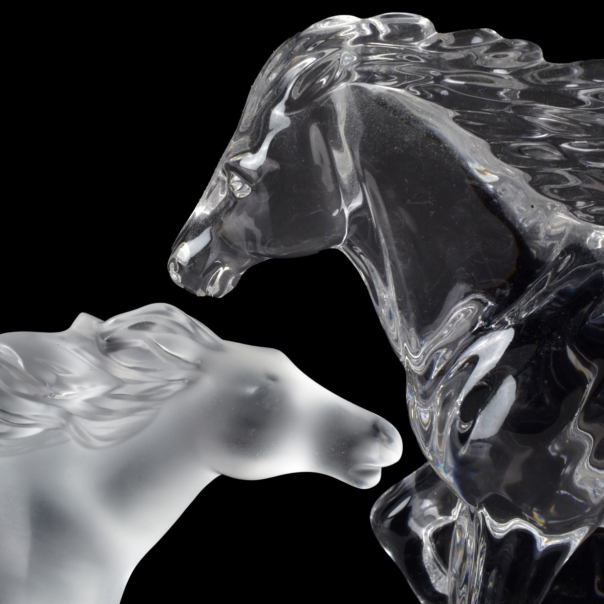 Lalique and Waterford Horse Figures