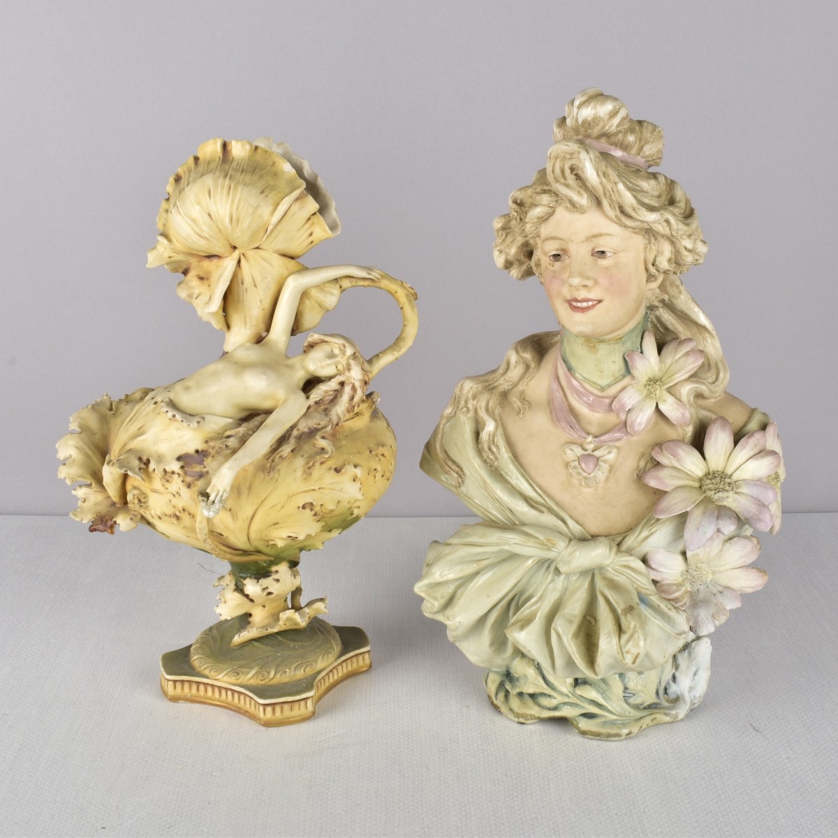 Art Nouveau Porcelain Figural Sculptures