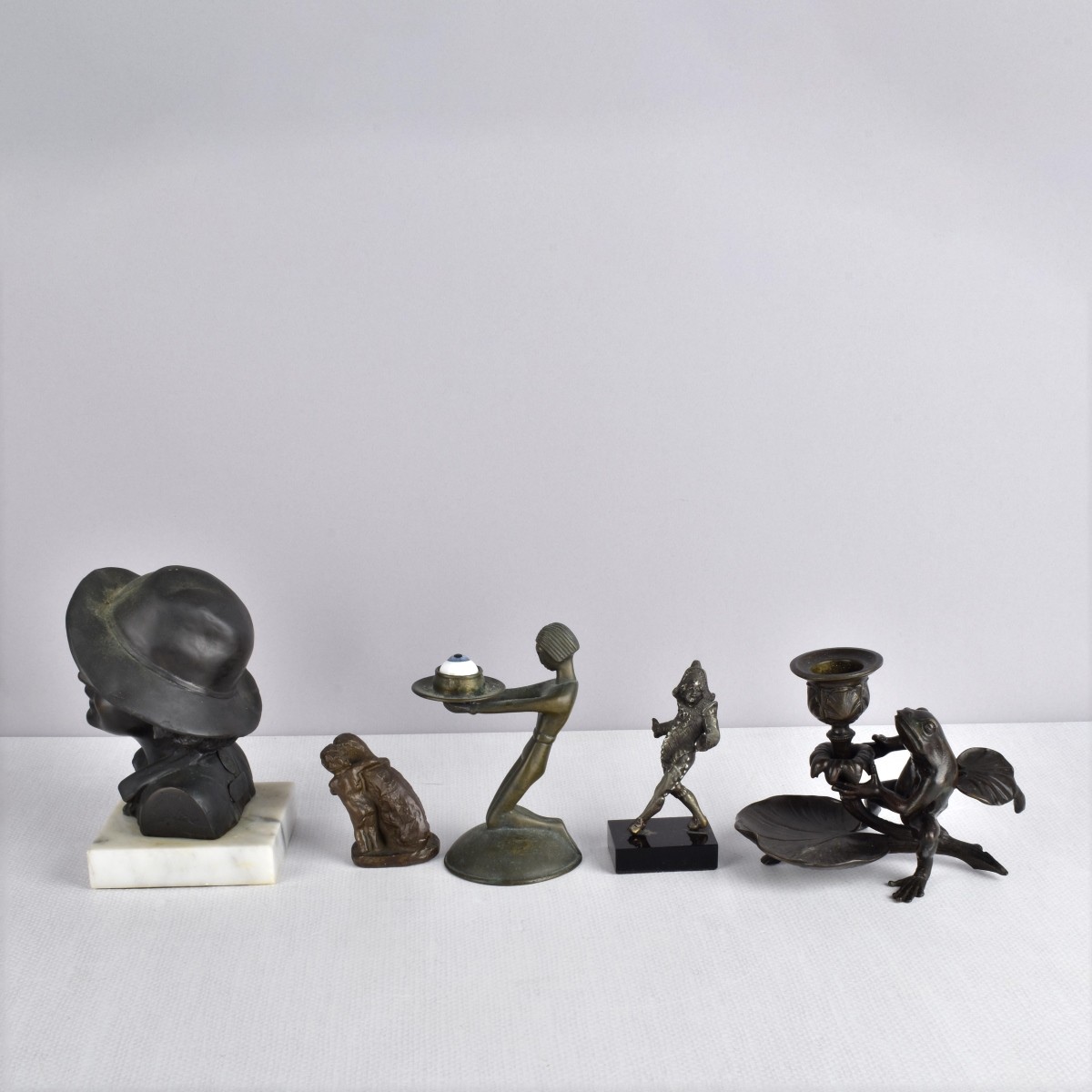 Collection of Bronze/White Metal Figurines