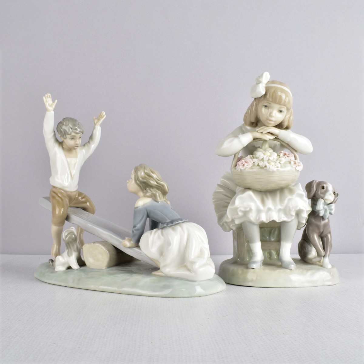 Lladro Glazed Porcelain Figurines