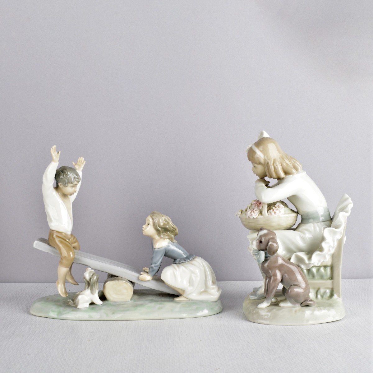 Lladro Glazed Porcelain Figurines