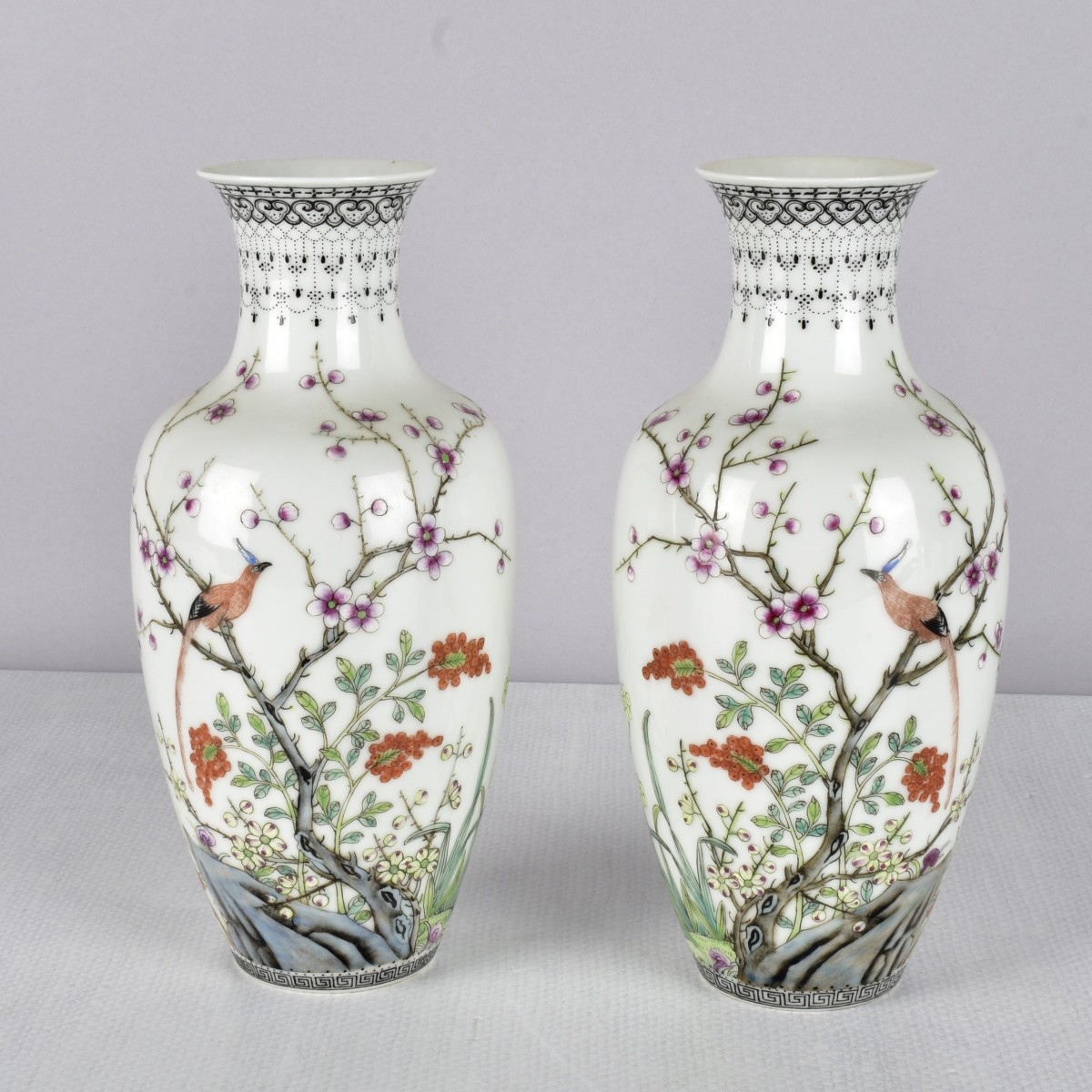 Chinese Egg Shell Porcelain Vases