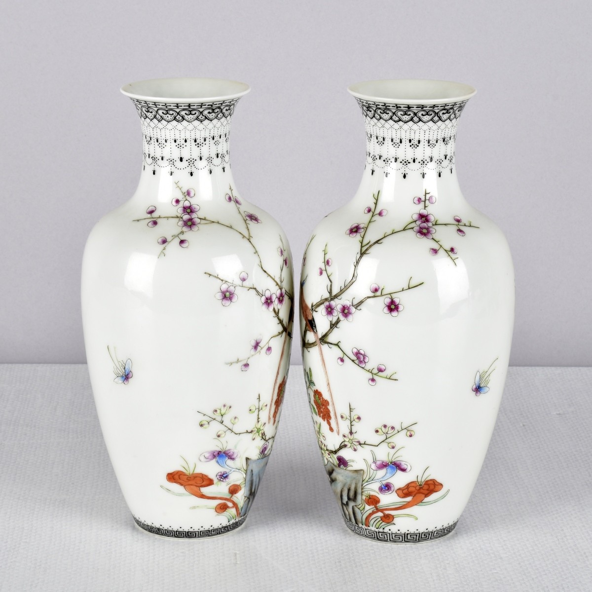 Chinese Egg Shell Porcelain Vases