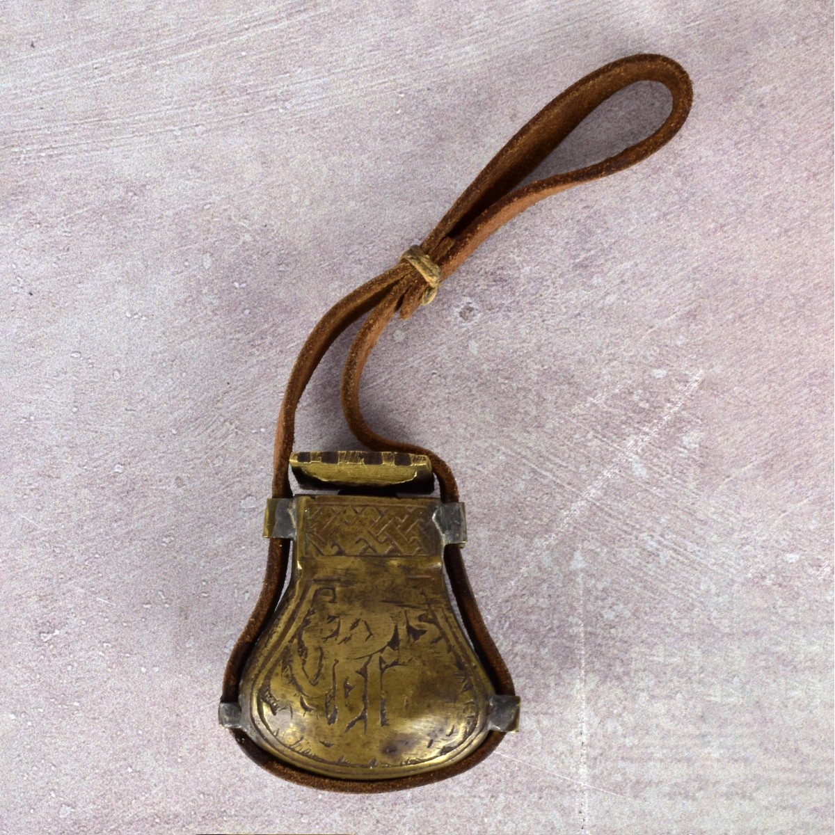 Ottoman Persian Bronze Gunpowder Flask