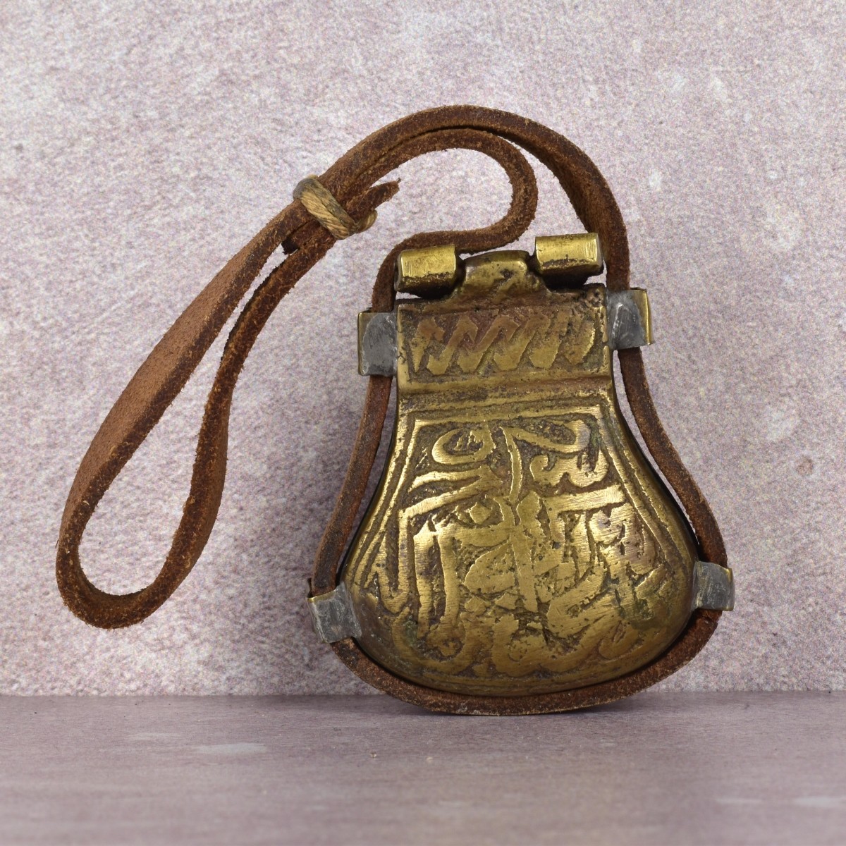 Ottoman Persian Bronze Gunpowder Flask