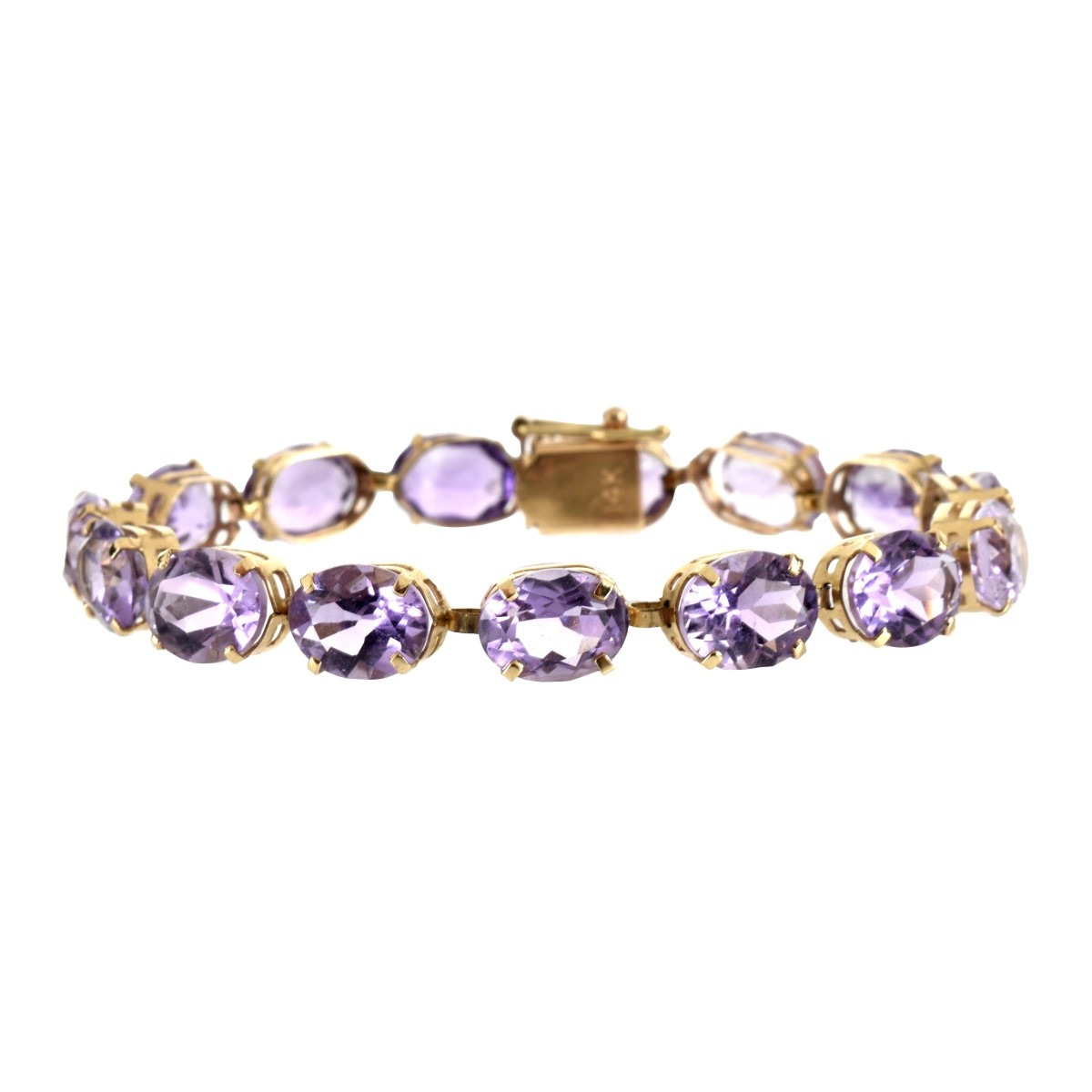 Amethyst and 14K Bracelet