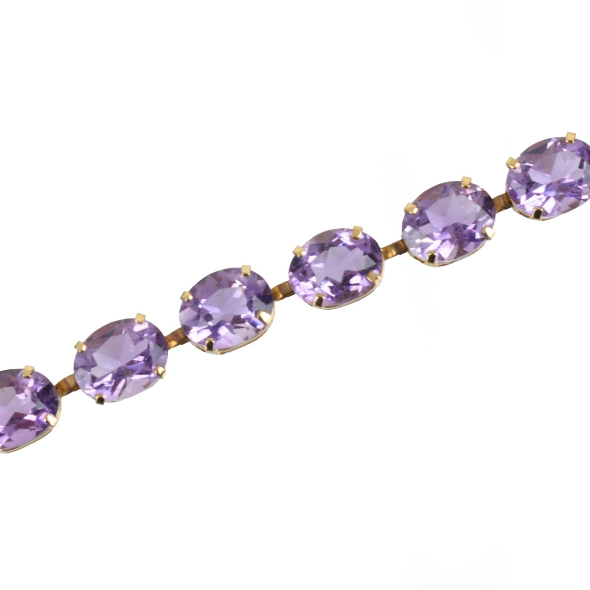 Amethyst and 14K Bracelet