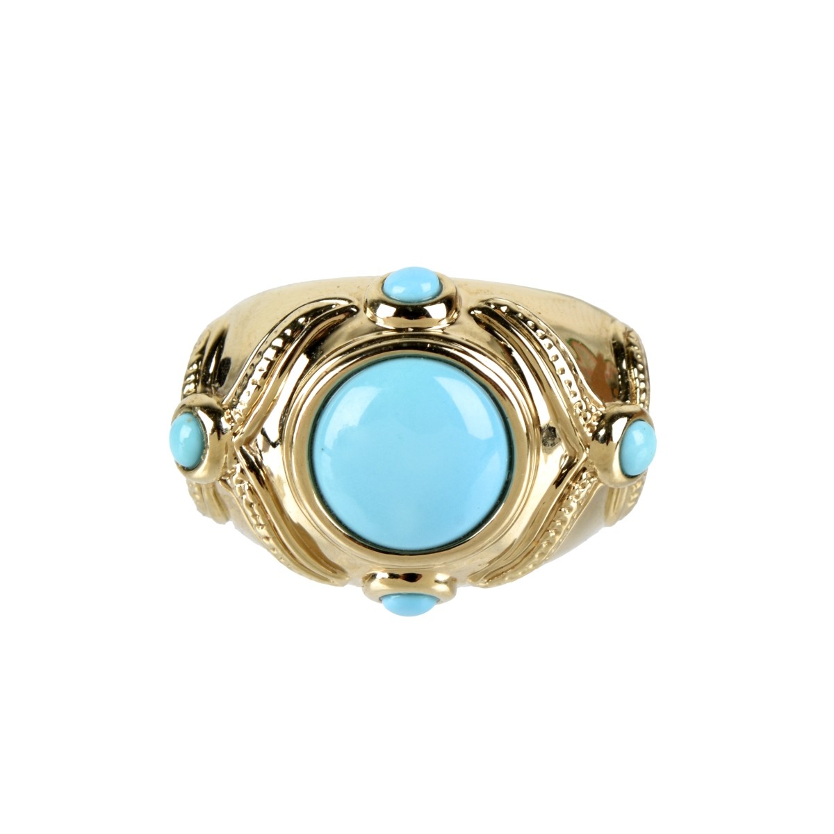 Turquoise and 14K Ring