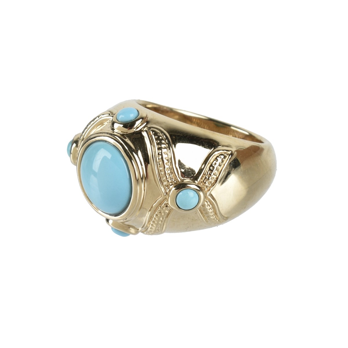 Turquoise and 14K Ring