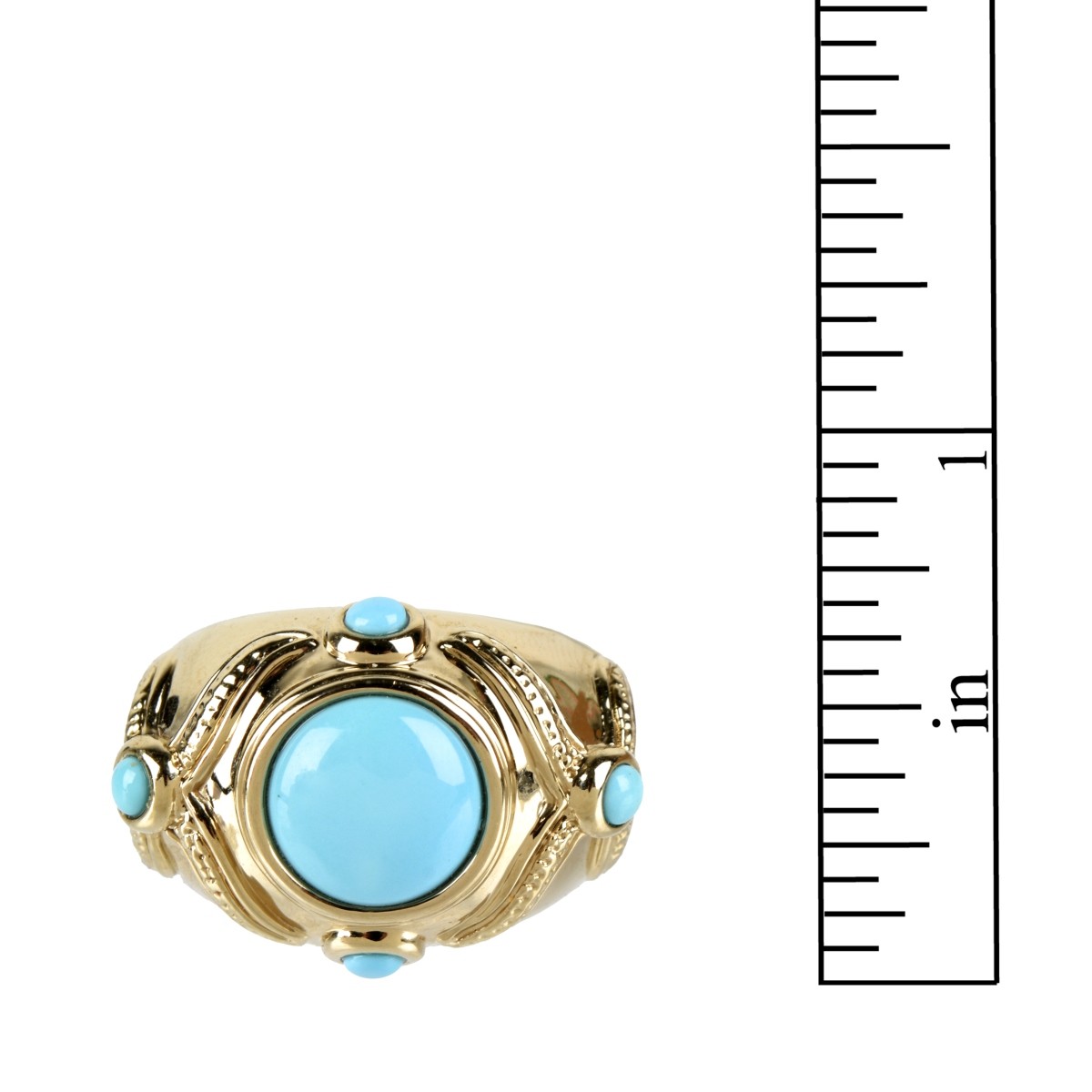 Turquoise and 14K Ring