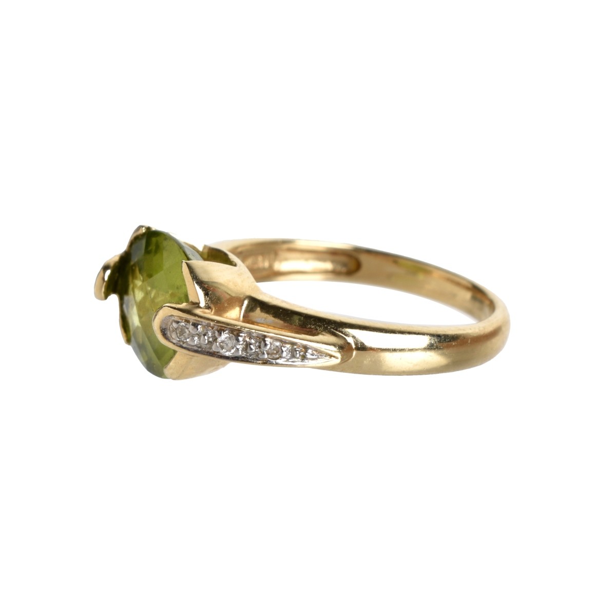 Peridot and 14K Ring