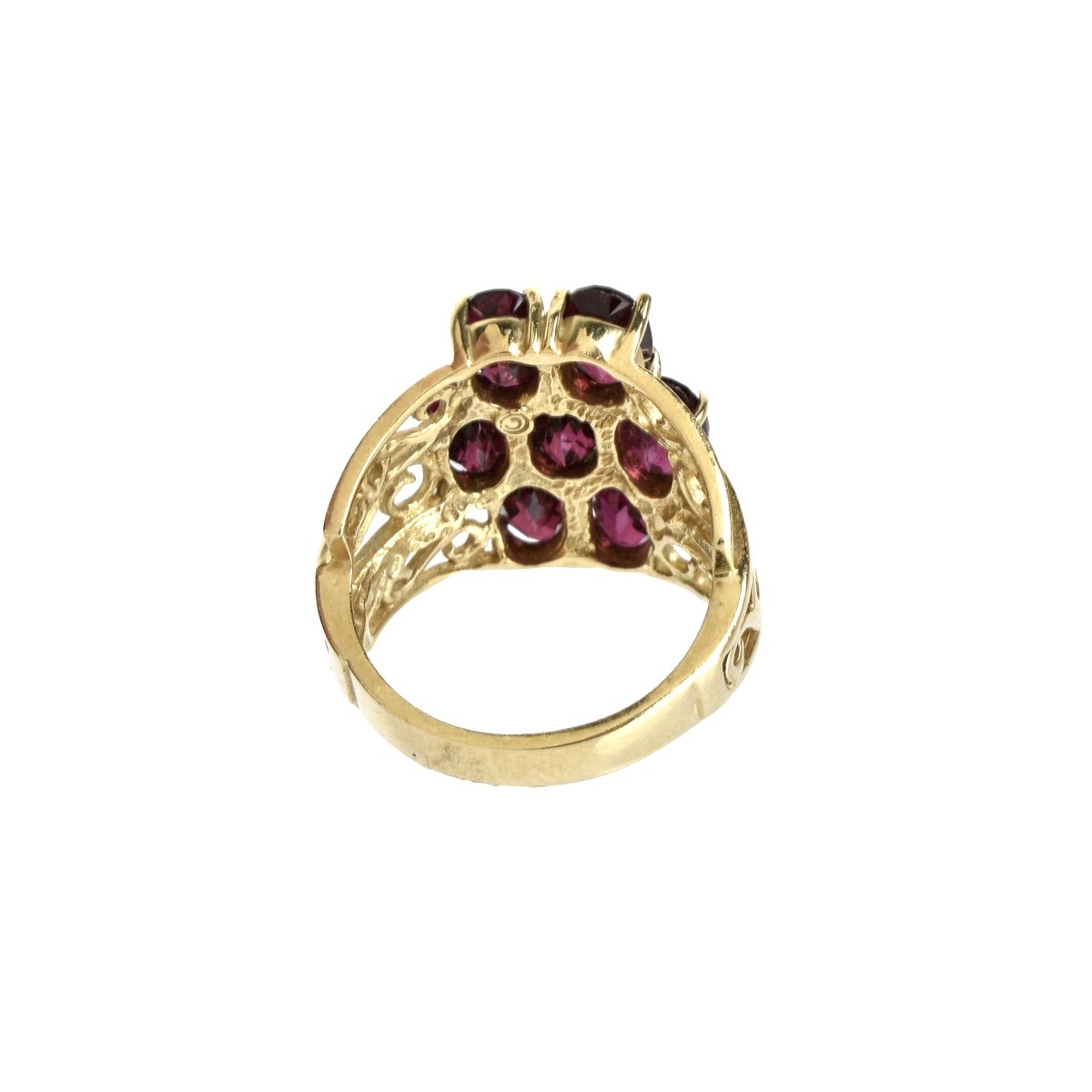 Garnet and 10K Ring