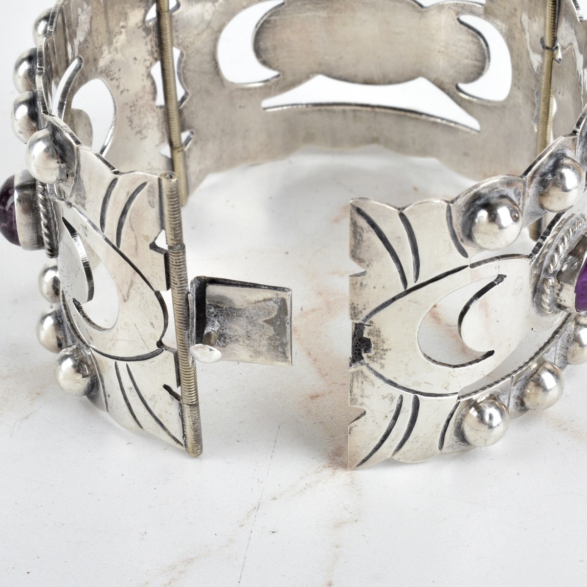 Silver and Amethyst Bracelet