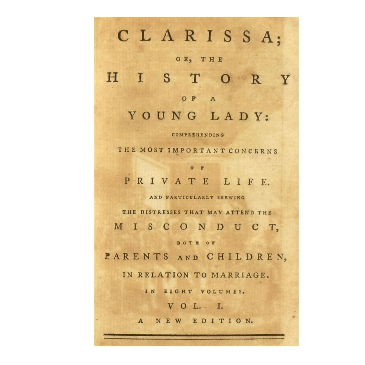 8 Vol. Clarissa 1776-1785 in Book Stand