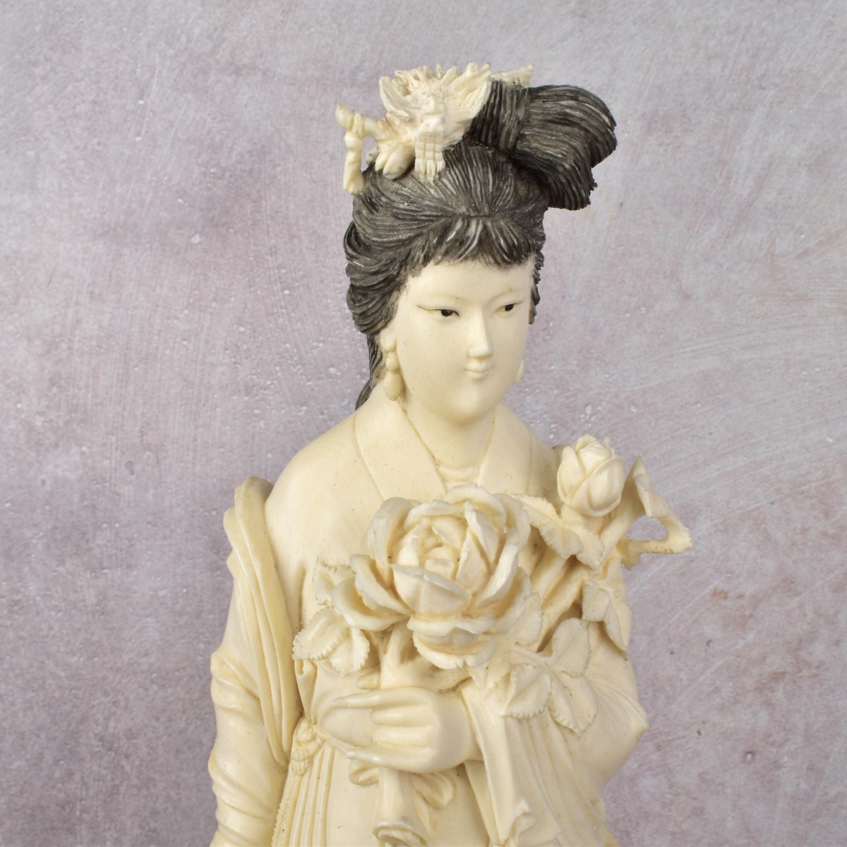 Antique Carved Japanese Figure of a Lady