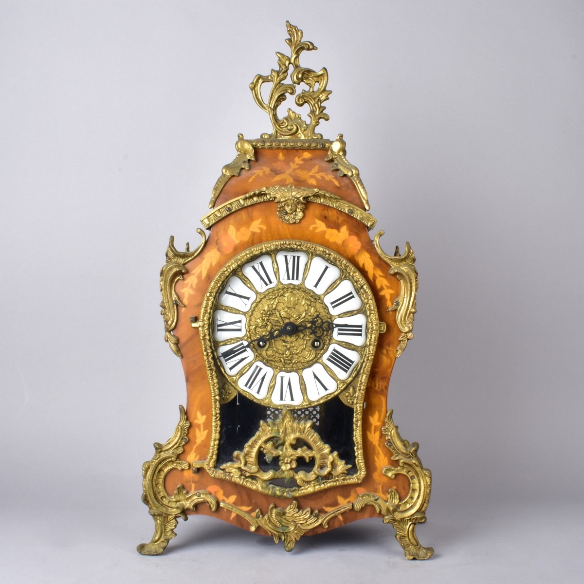 Italian Marquetry Mantle Clock