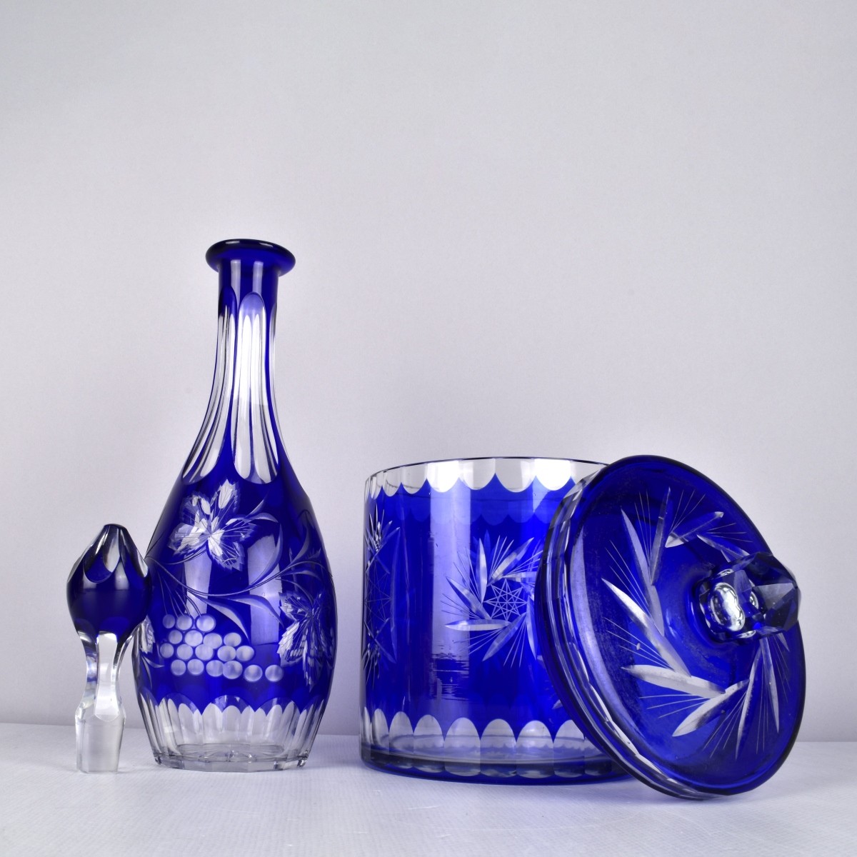 Cobalt / Clear Glasswares