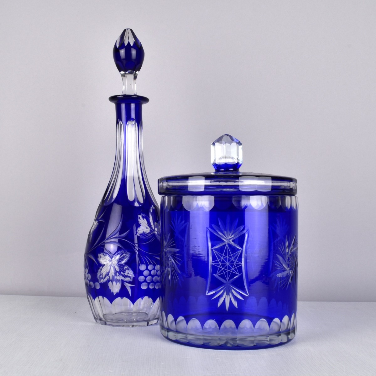 Cobalt / Clear Glasswares