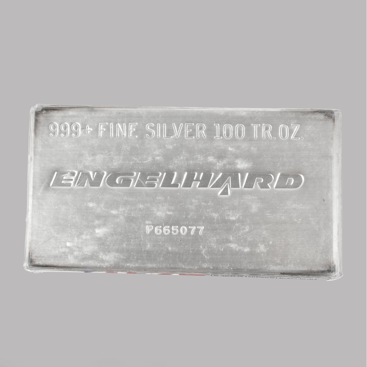 Engelhard 100 OZT Fine Silver Bar