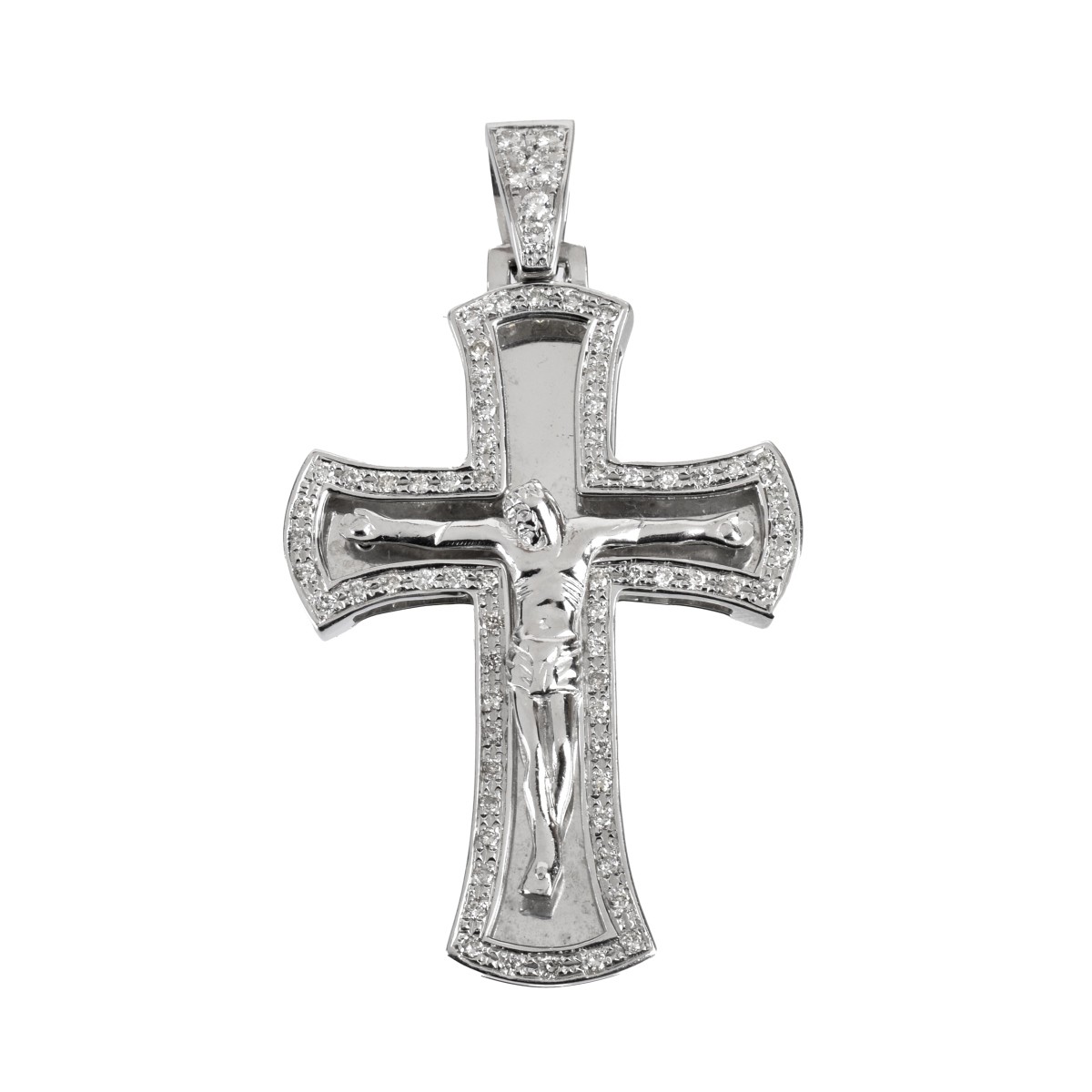 Diamond and 14K Cross Pendant