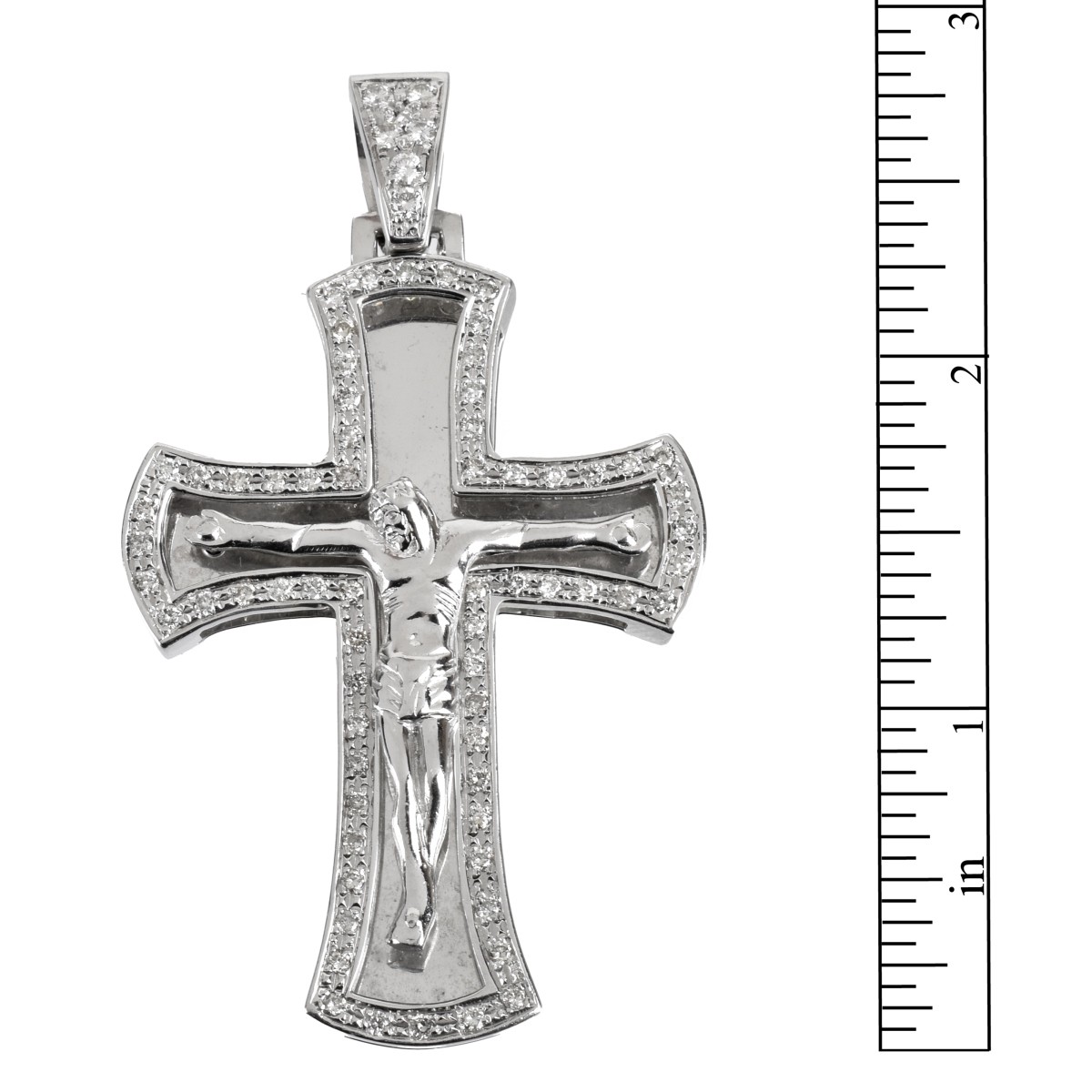 Diamond and 14K Cross Pendant