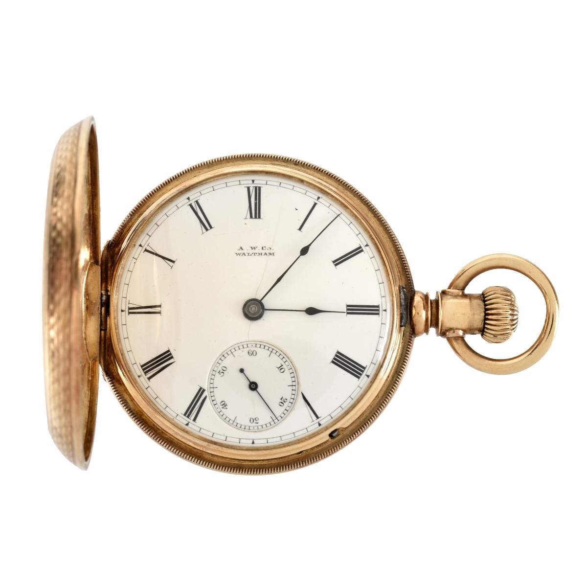 A. W. Co. Waltham 14K Pocket Watch