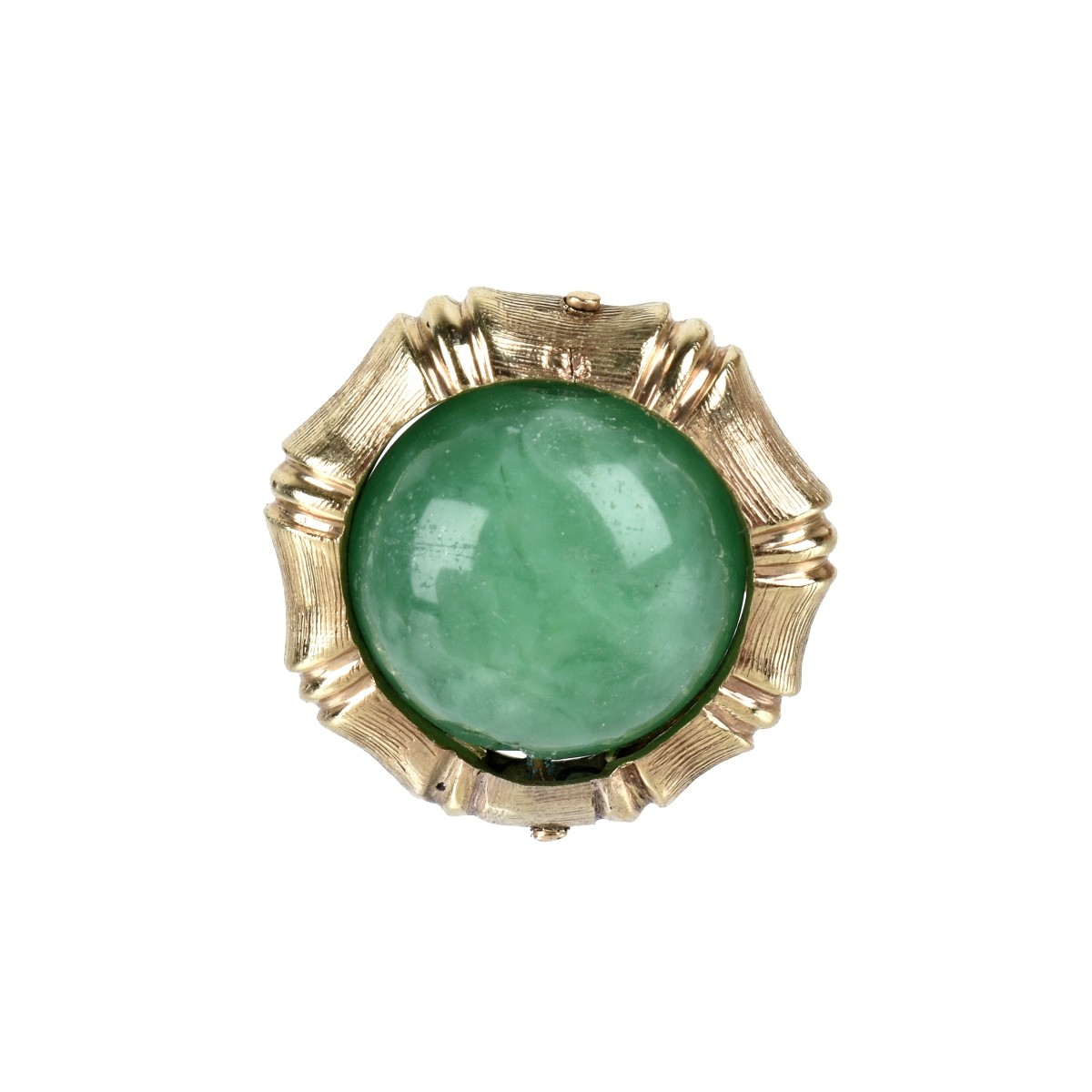 Chrysoprase and 14K Ring