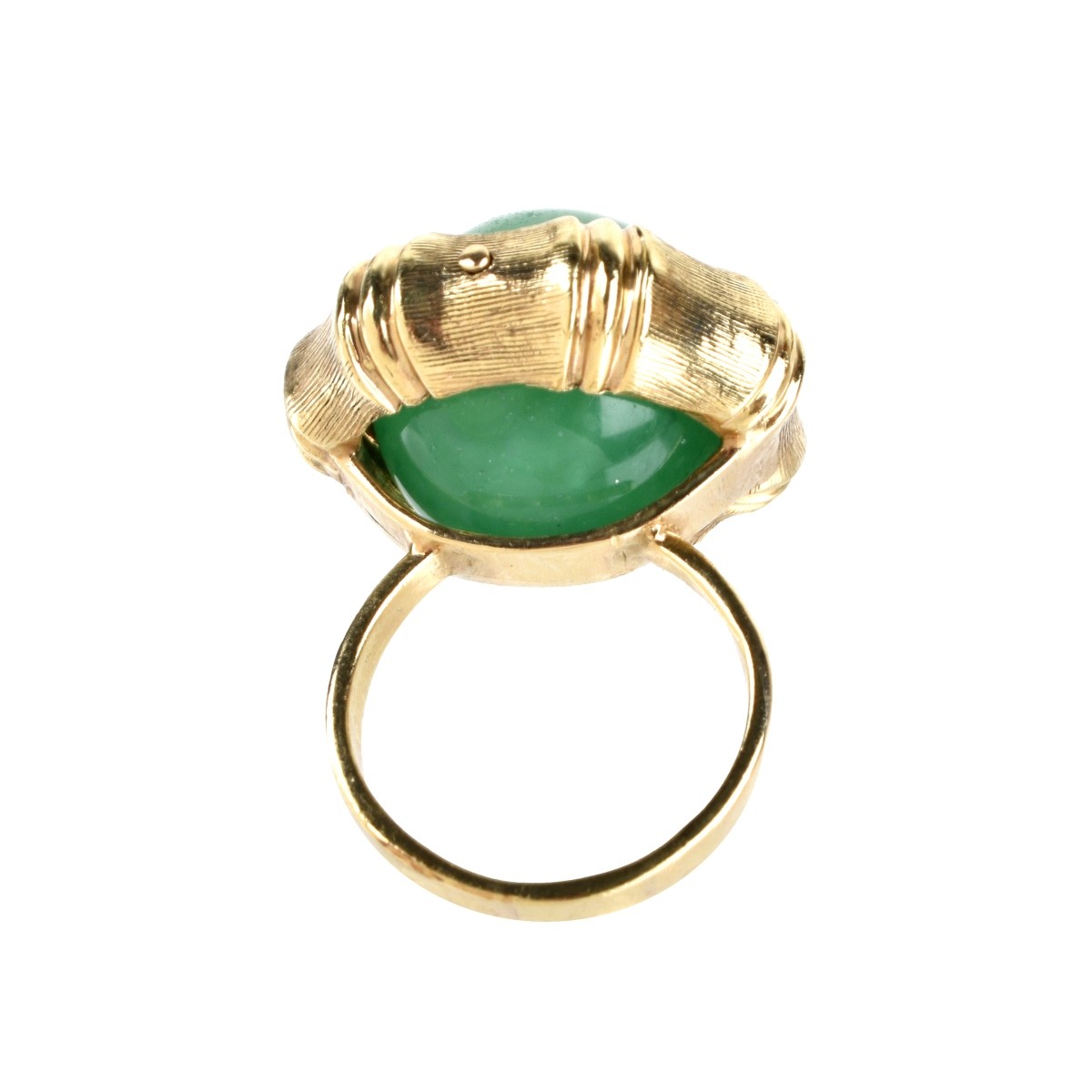 Chrysoprase and 14K Ring