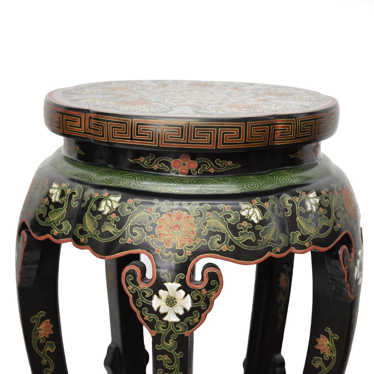 Asian Lacquer Pedestals