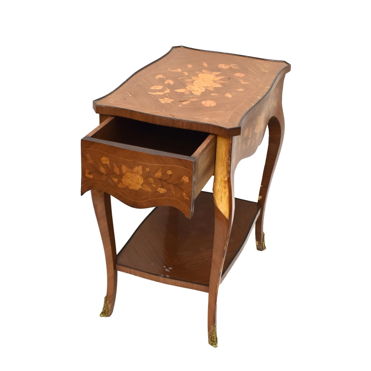 Pair of French Inlay End Tables