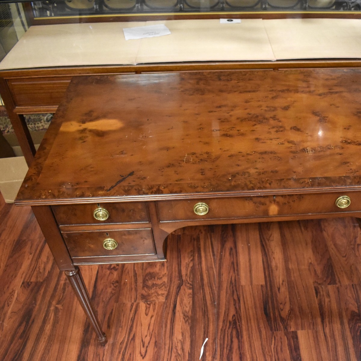 Burlwood Inlay Desk