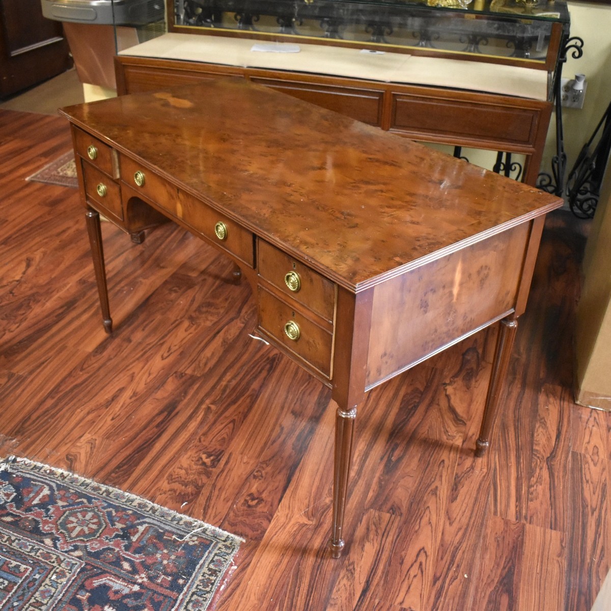 Burlwood Inlay Desk