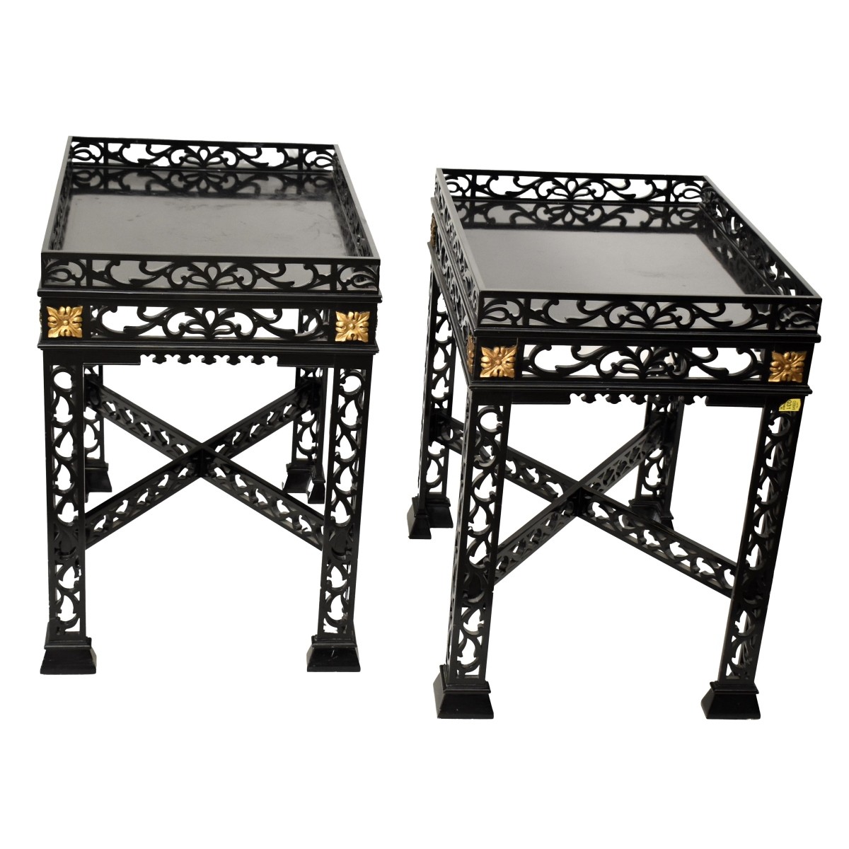 Chinese Chippendale End Tables