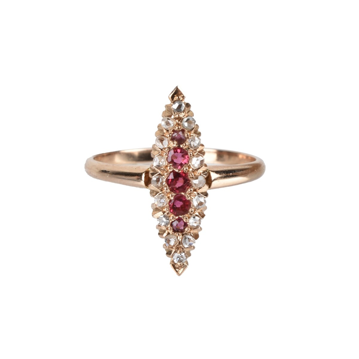 Ruby, Diamond and 14K Ring