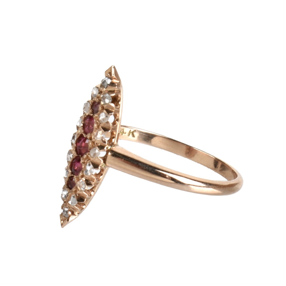 Ruby, Diamond and 14K Ring